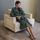 Lyudmila green linen dress, daisy print. Dresses. molinialife. Online shopping on My Livemaster.  Фото №2