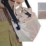 Сумки и аксессуары handmade. Livemaster - original item Shoulder bag for lunch / shopping, size M. Beige/ light grey. Handmade.