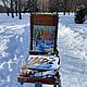 Order  Oil study ' Sun and shadows in winter'. Fine Art for Joy. Livemaster. . Pictures Фото №3