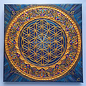 Картины и панно handmade. Livemaster - original item Mandala of Harmony, the Golden Flower of Life. Handmade.