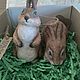 Ватная елочная игрушка Зайчики. Елочные игрушки. DIY-Christmas toys. Интернет-магазин Ярмарка Мастеров.  Фото №2