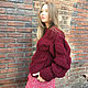 Order Burgundy sweater with leaves. SHAPAR - knitting clothes. Livemaster. . Sweaters Фото №3