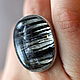 Ring with quartz-hair stone 'Graphics', silver, tourmaline quartz. Rings. EdGems jewerly. My Livemaster. Фото №5