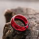 Scarlet Wood and Epoxy Resin Ring. Rings. greenwood44. Online shopping on My Livemaster.  Фото №2