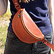 Red leather waist bag, Waist Bag, Volzhsky,  Фото №1