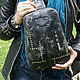  Рюкзак слинг из натуральной кожи. Рюкзаки. ArtElementCraft (Марина). Интернет-магазин Ярмарка Мастеров.  Фото №2