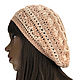 Beret knitted openwork Athena, Berets, Moscow,  Фото №1