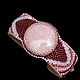 Order Beaded bracelet Pink pudding with gemstone bordeux white rose. Natalia Luzik Jewelry&Accessories (nataluzik). Livemaster. . Hard bracelet Фото №3