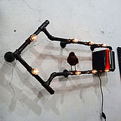 Для дома и интерьера handmade. Livemaster - original item Arrow - a lamp made of pipes in the form of an arrow - shelf. Handmade.
