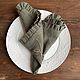 Linen napkins with ruffles, olive color. Swipe. molinialife. Online shopping on My Livemaster.  Фото №2