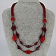 Carnelian stone necklace ' Shades of red'. Necklace. Magic box. My Livemaster. Фото №5