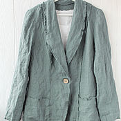 Одежда handmade. Livemaster - original item Linen jacket with open edges. Handmade.