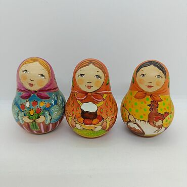 Подарки и сувениры ручной работы. Ярмарка Мастеров - ручная работа Неваляшка со звоном маленькая. Handmade.