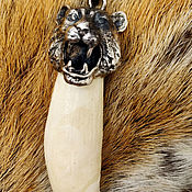 Украшения handmade. Livemaster - original item Tiger Bear Fang Pendant. Handmade.