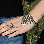 Украшения handmade. Livemaster - original item Vardanants Slave bracelet made of 925 silver with turquoise DS0073. Handmade.