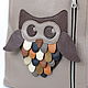 Bag Cappuccino Taup Bag with Applique Owl Autumn Bag. Sacks. BagsByKaterinaKlestova (kklestova). My Livemaster. Фото №4