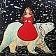 Oil painting: ' The girl on the bear', Pictures, Moscow,  Фото №1