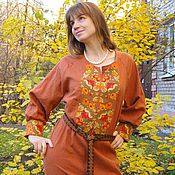 Рубаха славянская с вышивкой Обрядовая
