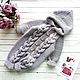 Knitted Romper 'Grey Bunny', Overall for children, St. Petersburg,  Фото №1