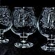 Order Hunter. Set of cognac glasses. ArtGraving. Livemaster. . Wine Glasses Фото №3