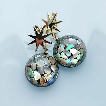 Украшения ручной работы. Ярмарка Мастеров - ручная работа Серьги классические с перламутром. Handmade.