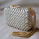 Oval leather clutch 'Weave' light, Clutches, St. Petersburg,  Фото №1