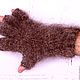 Gloves-fingerless gloves made out of dog fur 'Severe Janitor.'Glovelettes. Mitts. Livedogsnitka (MasterPr). Online shopping on My Livemaster.  Фото №2