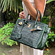Women's tote bag with crocodile leather, Classic Bag, Moscow,  Фото №1