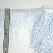 Материалы для творчества handmade. Livemaster - original item Copy of Trim of ostrich feathers 10-15 cm light-blue. Handmade.