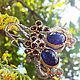 Earrings Bella with sapphires and garnets, Earrings, Voronezh,  Фото №1