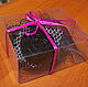 Шляпка- вуалетка `Чёрная роза` в коробке - отличный подарок!