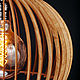 Деревянный светильник Сфера вишня, люстра из дерева,  подвесной абажур. Потолочные и подвесные светильники. Деревянные светильники Woodshire (woodshire). Ярмарка Мастеров.  Фото №6