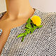 Yellow Dandelion Flower Brooch made of mink fur and leather. Brooches. flowersstyle (flowersstyle). My Livemaster. Фото №5