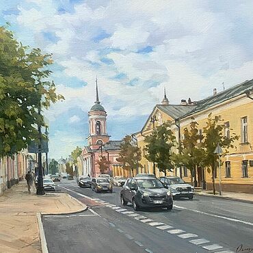 Картины и панно ручной работы. Ярмарка Мастеров - ручная работа Москва. Большая Ордынка масло холст 30х40см. Handmade.