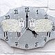 Wall clock Two Sheep. Watch. Clocks for Home (Julia). Online shopping on My Livemaster.  Фото №2