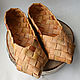 Sandals with a heel of bark 'Berestycki', National shoes, Vologda,  Фото №1