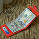 Standart Pro genuine leather money clip (red). Clamps. EZCASE - Leather Design Studio. My Livemaster. Фото №5