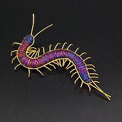 Украшения handmade. Livemaster - original item Centipede brooch. Handmade.