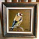 Goldfinch. Oil painting. Gift. Pictures. White swan. My Livemaster. Фото №5