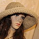 Шляпа на лето ажурная из джута, Шляпы, Калуга,  Фото №1