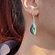 Серьги с серафинитом в серебре. Серьги классические. JewelryStudioGem. Ярмарка Мастеров.  Фото №5