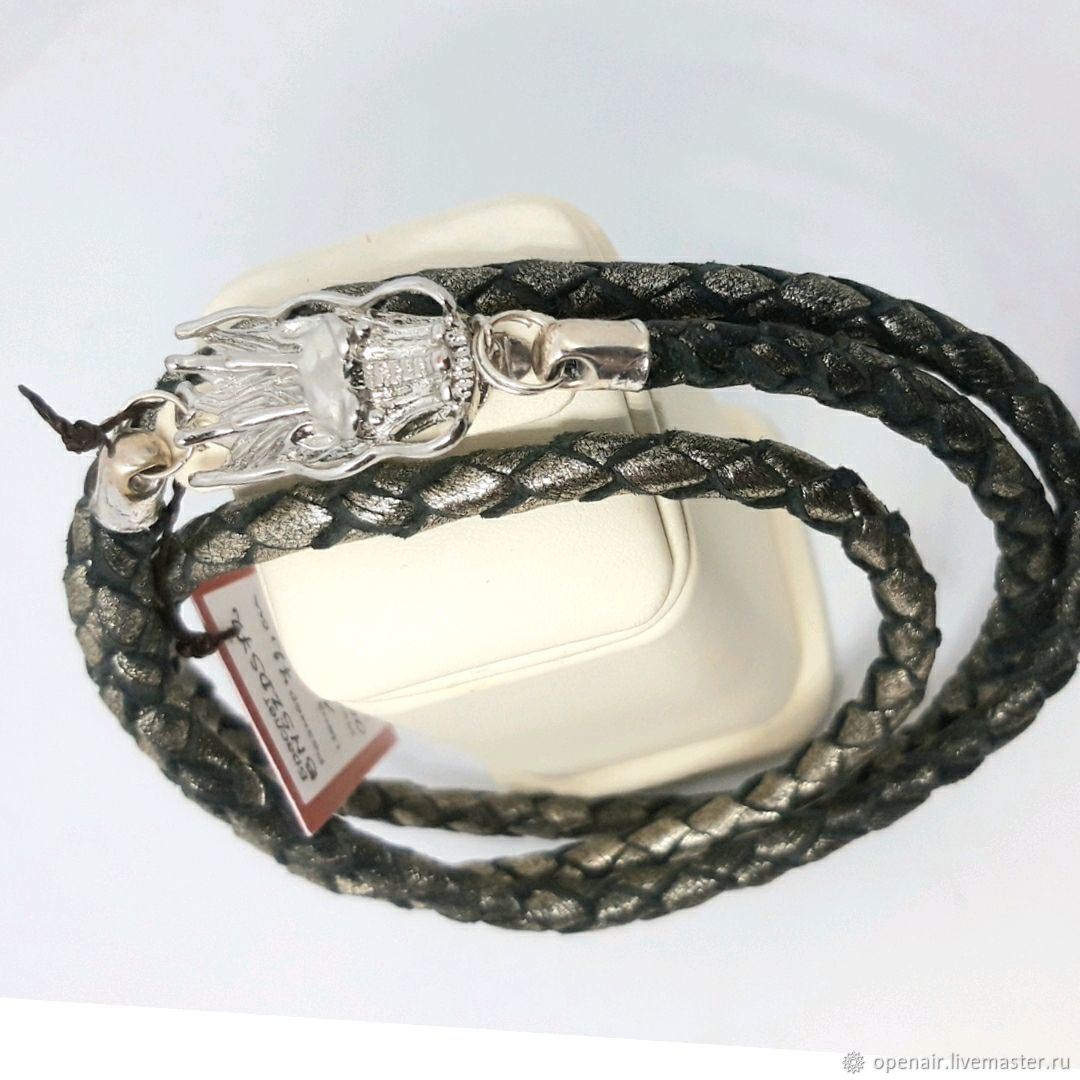 Bracelet winding with dragon BNSZDS72, Cord bracelet, St. Petersburg,  Фото №1