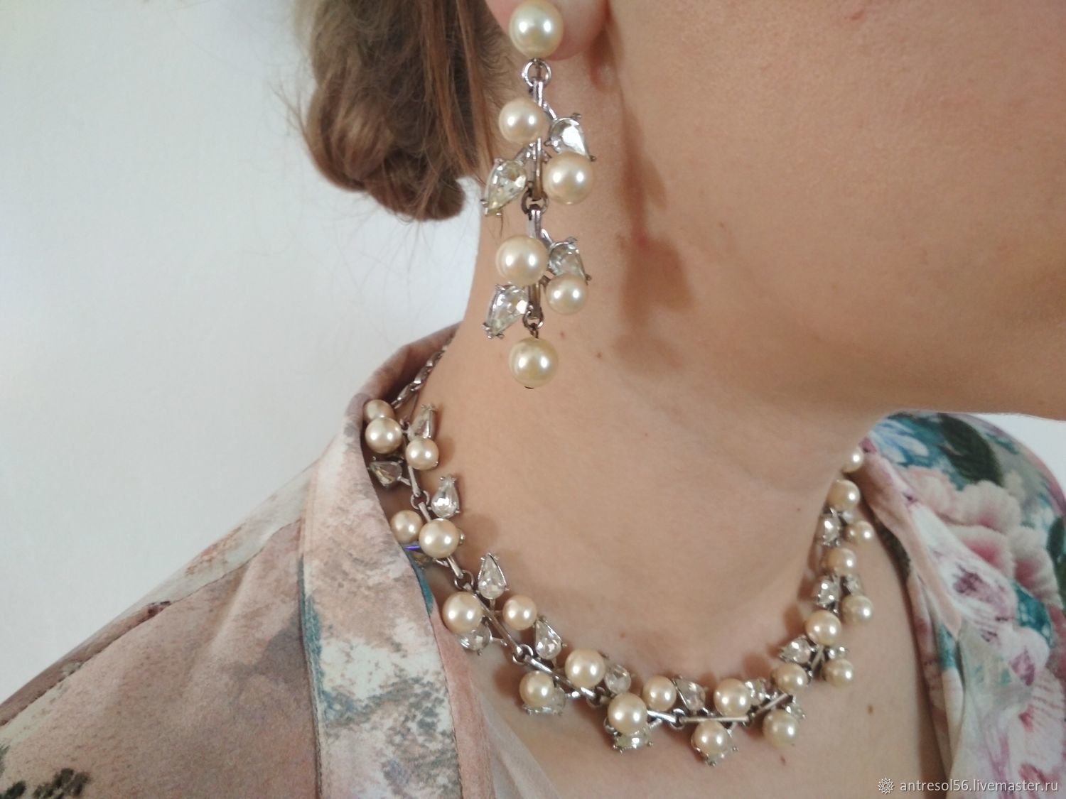 Vintage clip-on earrings 'Grape bunch', Vintage earrings, Orenburg,  Фото №1