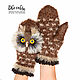 Owl mittens brown. Mittens. 2sovy. My Livemaster. Фото №5