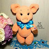 Куклы и игрушки handmade. Livemaster - original item Pig knitted plush toy piggy toy piggy knitted. Handmade.