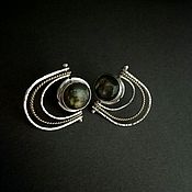 Кольцо и колье из серебра с черным жемчугом "ХХХ"
