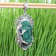 Lizard pendant with malachite in 925 silver AN0020. Pendant. Sunny Silver. My Livemaster. Фото №4