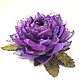 Order Lotus Purple Valley. Brooch - flower is made of fabric and genuine leather. ms. Decorator. Livemaster. . Brooches Фото №3