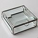Box. Jewelry box for rings. Wedding box silver color. Caskets for rings. Glass Flowers. My Livemaster. Фото №6