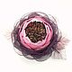 Brooch - hand made flower from fabric, Dawn cherry. Brooches. ms. Decorator. My Livemaster. Фото №6